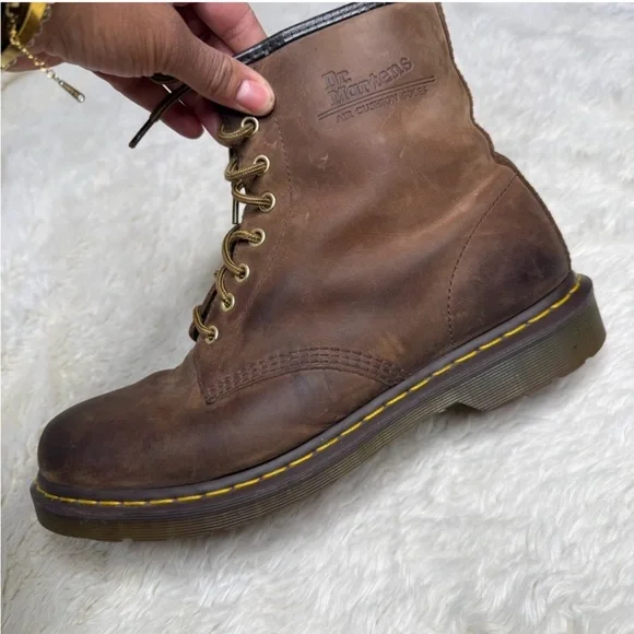 Dr Martens 1460 Boots CrazyHorse Leather Lace Up Boots USSize 11 Air Cushion